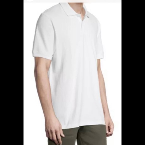 George Mens Polo Shirt Size XLT 46-48 Big & Tall Short Sleeved Color White New - Picture 2 of 9